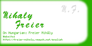 mihaly freier business card